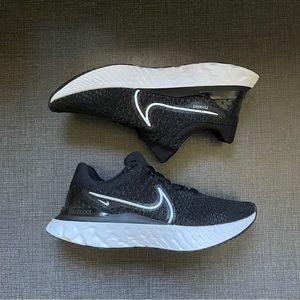 Nike Womens React Infinity Run FK 3 DD3024-001 Black Running Shoes Sneakers 10
